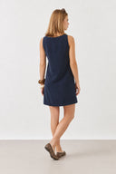 Kadın Angelica Blue Black Regular Fit Jean Elbise %100 Lyocell (Tencel™) - Blue Black
