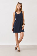 Kadın Angelica Blue Black Regular Fit Jean Elbise %100 Lyocell (Tencel™) - Blue Black