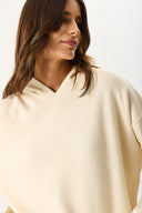 Kadın Angelica Kapüşonlu Regular Fit Triko Kazak - Kemik