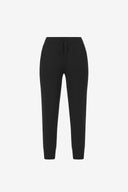 Kadın Angelica Paçası Lastikli Triko Jogger Pantolon - Siyah