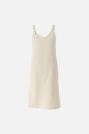 Kadın Angelica Regular Fit Keten Elbise - Bej