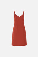 Kadın Angelica Regular Fit Keten Elbise - Gülkurusu