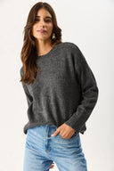 Kadın Anita Bisiklet Yaka Triko Kazak - Antrasit