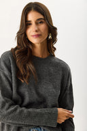 Kadın Anita Bisiklet Yaka Triko Kazak - Antrasit