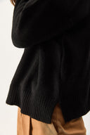 Kadın Anita Bisiklet Yaka Triko Kazak - Siyah