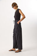 Kadın Baggy Fit Paraşüt Pantolon - Siyah