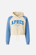 Kadın Baskılı Kontrast Parçalı Sweatshirt - Mavi