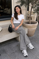 Kadın Beli Lastikli Pantolon(TENCEL)(TM) %100 Lyocell-Gri