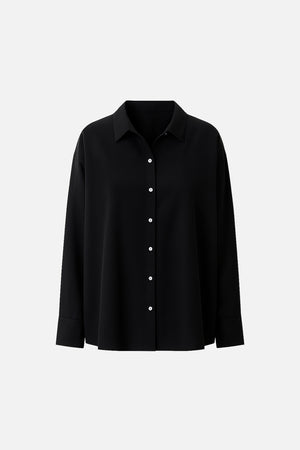 Kadın Bella Yumuşak Dokulu Gömlek (CUPRO) - Siyah