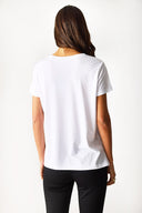 Kadın Boyfriend Bisiklet Yaka Regular Fit Modal Tişört (TENCEL)™ - Beyaz