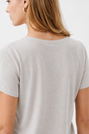 Kadın Boyfriend V Yaka Regular Fit Modal Tişört Lyocell (Tencel™) - Gri