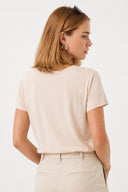 Kadın Boyfriend V Yaka Regular Fit Modal Tişört Lyocell (Tencel™) - Kum