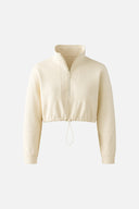 Kadın Brenna Dik Yaka Şardonlu Sweatshirt - Kemik