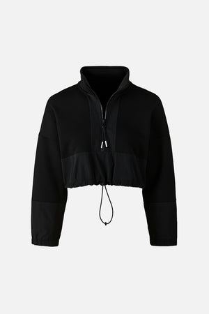 Kadın Brenna Dik Yaka Şardonlu Sweatshirt - Siyah