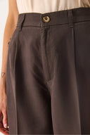 Kadın Chloe Wide Leg Palazzo Pantolon %100 Lyocell (Tencel™) - Kahverengi