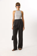 Kadın Chloe Wide Leg Palazzo Pantolon %100 Lyocell (Tencel™) - Siyah