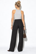 Kadın Chloe Wide Leg Palazzo Pantolon(TENCEL)(TM) %100 Lyocell-Siyah