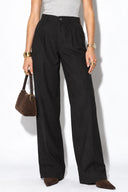 Kadın Chloe Wide Leg Palazzo Pantolon(TENCEL)(TM) %100 Lyocell-Siyah