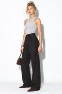 Kadın Chloe Wide Leg Palazzo Pantolon(TENCEL)(TM) %100 Lyocell-Siyah