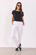 Kadın Cindy Bisiklet Yaka Regular Fit Basic Modal Tişört Lyocell (Tencel™) - Siyah