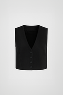 Kadın Çizgili Yelek - Antrasit Çizgili