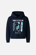 Kadın Club Baskılı Sweatshirt - Lacivert