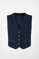 Kadın Dark Blue Jean Yelek %100 Pamuk - Dark Blue