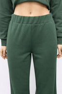 Kadın Denizci Yaka Regular Fit Yumuşak Dokulu Sweatshirt (CUPRO) - Haki