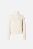 Kadın Dik Yaka Kalın Triko - Fildişi