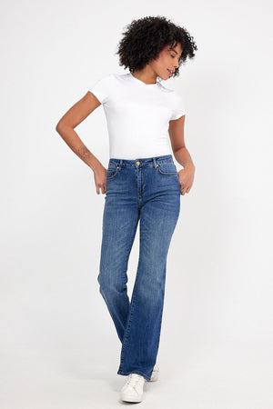 Emilie Dirty Med Blue Bootcut Jean Pantolon - DIRTY MED BLUE 1K2411940DMB-752