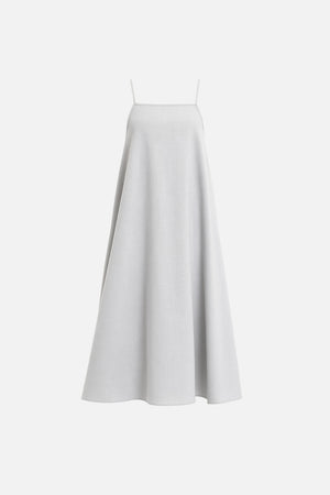 Kadın Felix İnce Askılı Basic Keten Elbise - Gri