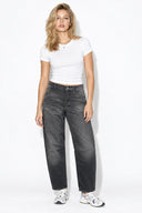Kadın Fiona Balon Fit Black Jean Pantolon %100 Pamuk %100 Pamuk-Black
