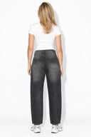 Kadın Fiona Balon Fit Black Jean Pantolon %100 Pamuk %100 Pamuk-Black