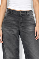 Kadın Fiona Balon Fit Black Jean Pantolon %100 Pamuk %100 Pamuk-Black