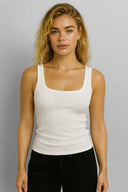 Kadın Fitilli Kalın Askılı Top - Fildişi