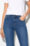 Kadın Gabriel Blue Black Straight Fit Lyocell Jean Pantolon-Blue Black
