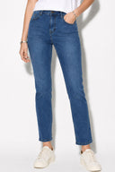 Kadın Gabriel Blue Black Straight Fit Lyocell Jean Pantolon-Blue Black