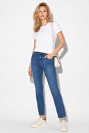 Kadın Gabriel Blue Black Straight Fit Lyocell Jean Pantolon-Blue Black