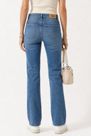 Kadın Gabriel Med Blue Straight Fit Jean Pantolon - Med Blue