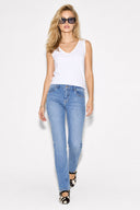 Kadın Gabriel Med Blue Straight Fit Lyocell Jean Pantolon-Med Blue