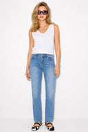 Kadın Gabriel Med Blue Straight Fit Lyocell Jean Pantolon-Med Blue