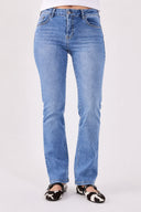 Kadın Gabriel Med Blue Straight Fit Lyocell Jean Pantolon-Med Blue