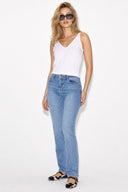 Kadın Gabriel Med Blue Straight Fit Lyocell Jean Pantolon-Med Blue