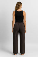 Kadın Geniş Paça Yumuşak Dokulu Pike Pantolon (CUPRO) - Antrasit