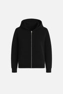 Kadın Gwen Yanı Yırtmaçlı Fermuarlı Sweatshirt - Siyah