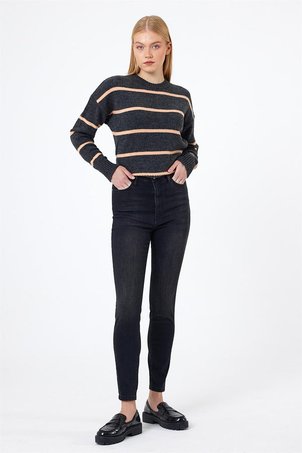 Holly Black Ekstra Yüksek Bel Skinny Jean Pantolon - BLACK