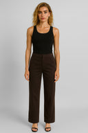 Kadın Holly Geniş Paça Pantolon (TENCEL)™ - Brown