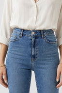 Kadın Holly Med Blue Ekstra Yüksek Bel Skinny Jean Pantolon - Med Blue