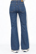 Kadın İspanyol Paça Dark Blue Jean Pantolon-Dark Blue