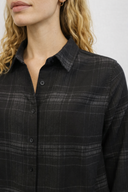 Kadın Jenna Regular Fit Ekose Gömlek - Siyah